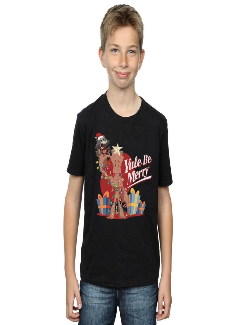 Marvel - T-shirt YULE BE MERRY Noir - Kiabi