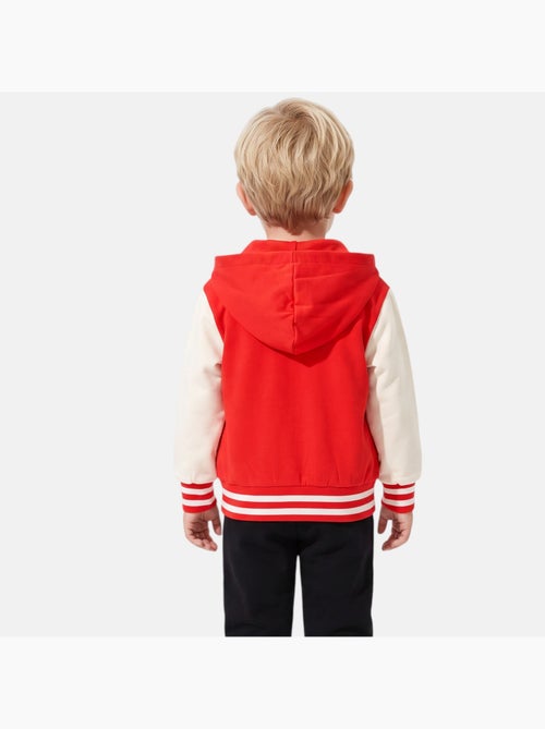 Marvel - veste teddy à capuche boutonnée imprimée, manches longues et détails brodés - Kiabi