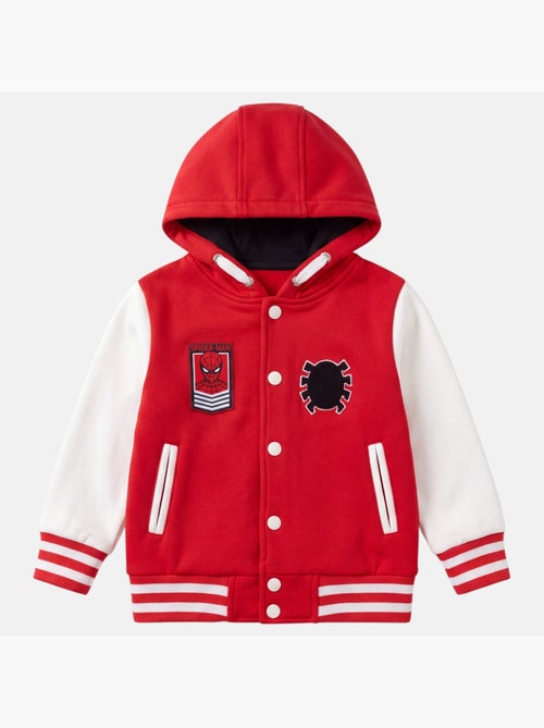 Marvel - veste teddy à capuche boutonnée imprimée, manches longues et détails brodés - Kiabi