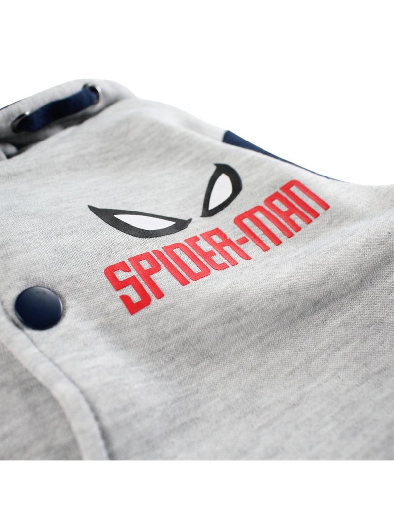 Marvel - veste teddy à capuche boutonnée imprimée, manches longues Gris - Kiabi
