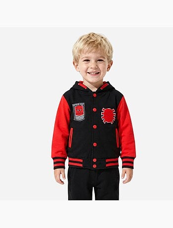 Marvel - veste teddy à capuche imprimée, détails brodés
