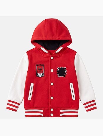 Marvel - veste teddy à capuche imprimée, détails brodés