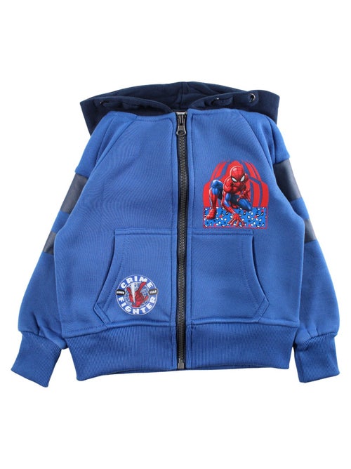 Marvel - veste zippée à capuche imprimée, manches longues - Kiabi