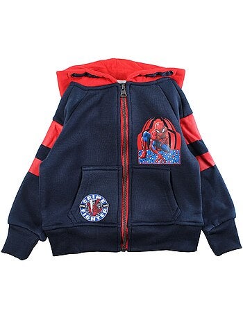 Marvel - veste zippée à capuche imprimée, manches longues