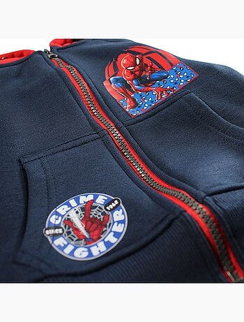 Marvel - veste zippée à capuche imprimée, manches longues