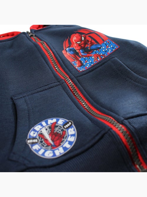 Marvel - veste zippée à capuche imprimée, manches longues - Kiabi