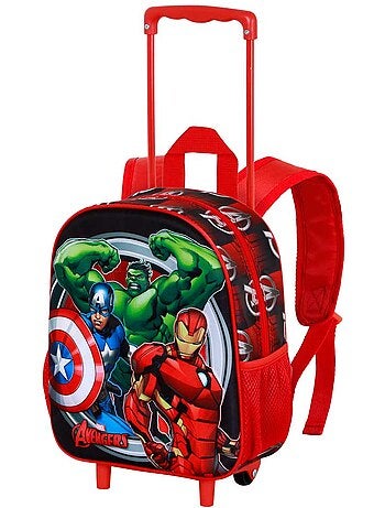 Marvel Avengers Almighty Sac à dos 3D à Roulettes Petit, Rouge