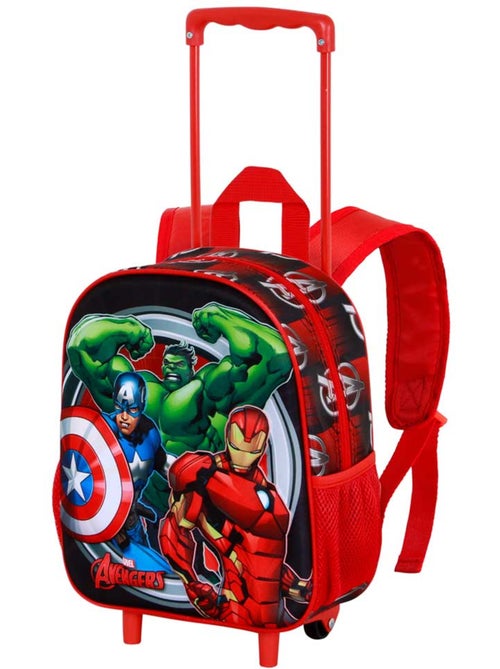 Marvel Avengers Almighty Sac à dos 3D à Roulettes Petit, Rouge - Kiabi