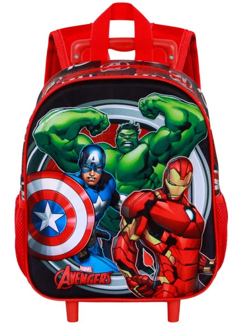 Marvel Avengers Almighty Sac à dos 3D à Roulettes Petit, Rouge - Kiabi