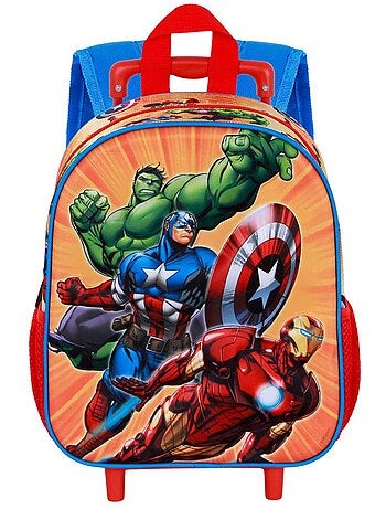 Marvel Avengers Attack Sac à dos 3D à Roulettes Petit, Rouge