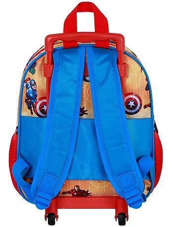 Marvel Avengers Attack Sac à dos 3D à Roulettes Petit, Rouge