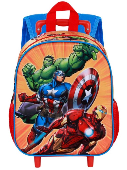 Marvel Avengers Attack Sac à dos 3D à Roulettes Petit, Rouge - Kiabi