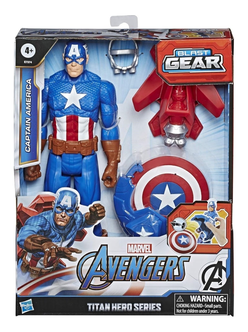 Marvel Avengers – Figurine Captain America Titan Hero Blast Gear Multicolore - Kiabi