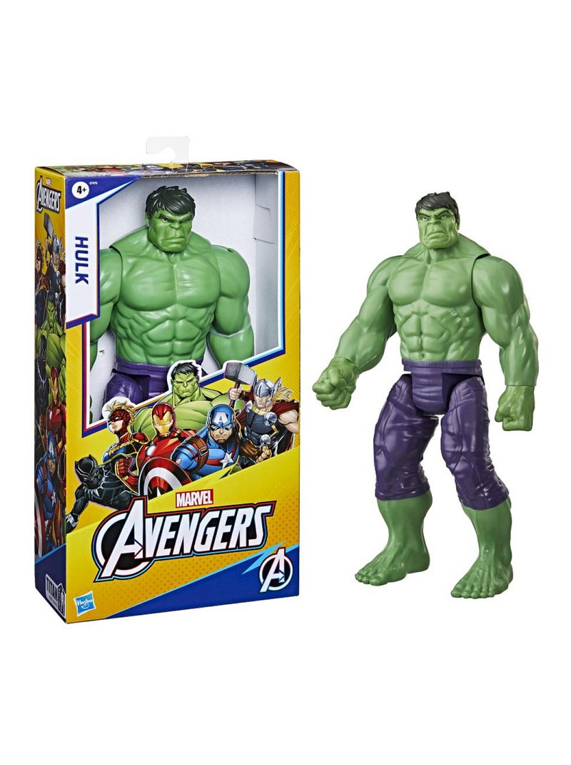 Marvel Avengers Titan hero series deluxe - Hulk 30 cm Vert - Kiabi