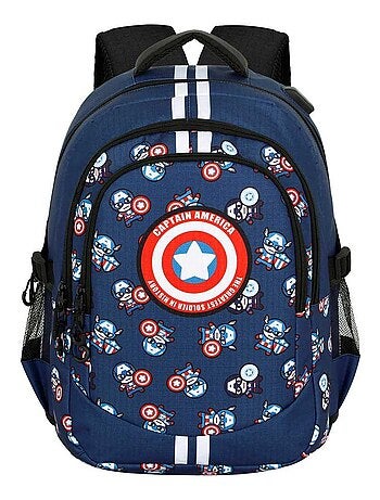 Marvel Captain America Brave Sac à dos Running PLUS, Bleu