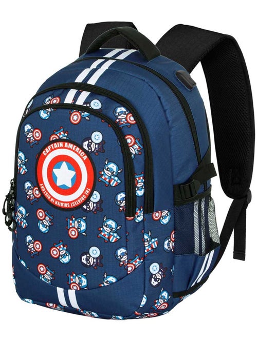 Marvel Captain America Brave Sac à dos Running PLUS, Bleu - Kiabi