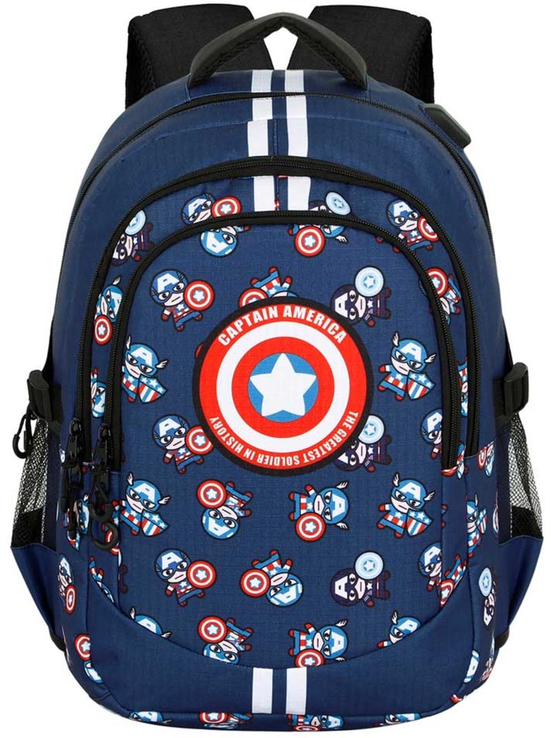 Marvel Captain America Brave Sac à dos Running PLUS, Bleu Bleu - Kiabi