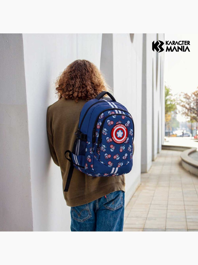 Marvel Captain America Brave Sac à dos Running PLUS, Bleu Bleu - Kiabi