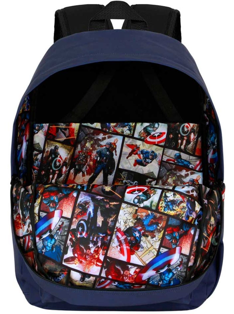Marvel Captain America CAP Sac à dos Block, Bleu Bleu - Kiabi