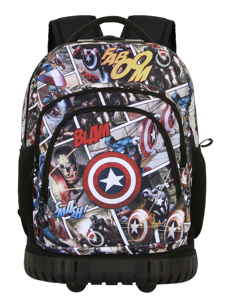 Marvel Captain America Comic Sac à dos à Roulettes GTS FAN, Multicolore Multicolore - Kiabi