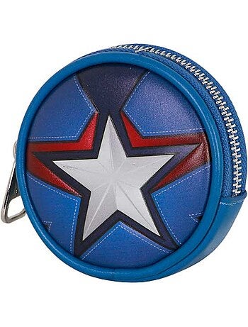 Marvel Captain America Courage Porte-monnaie Cookie, Bleu