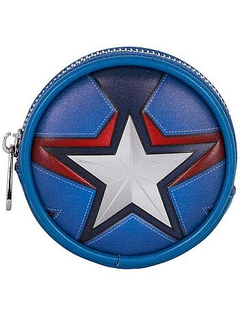 Marvel Captain America Courage Porte-monnaie Cookie, Bleu