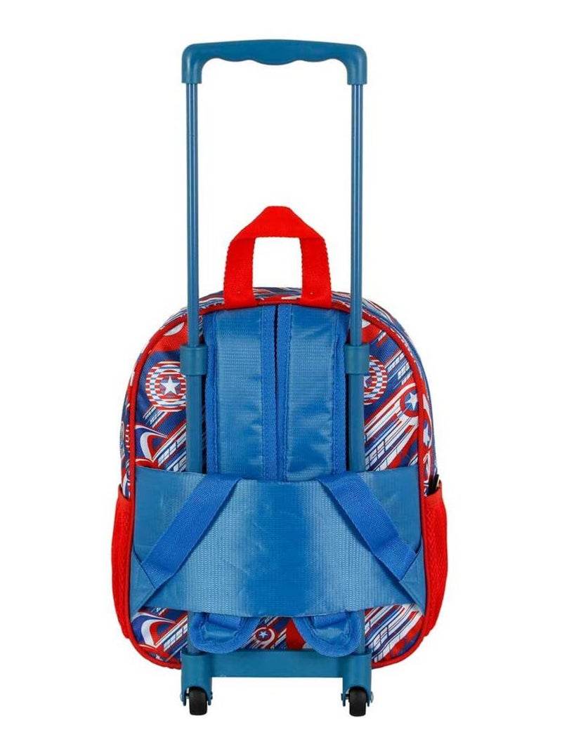 Marvel Captain America First Sac à dos 3D à Roulettes Petit, Bleu Bleu - Kiabi