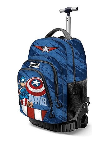 Marvel Captain America Gears Sac à dos à Roulettes GTS FAN, Bleu