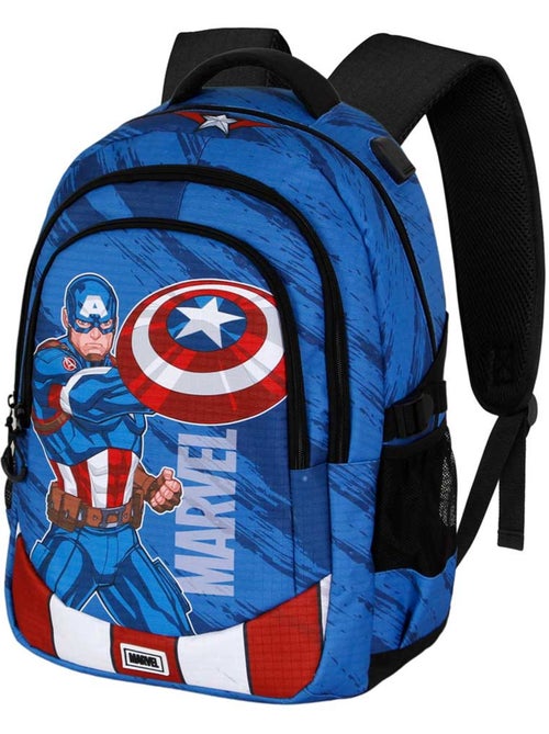 Marvel Captain America Gears Sac à dos Running PLUS, Bleu - Kiabi