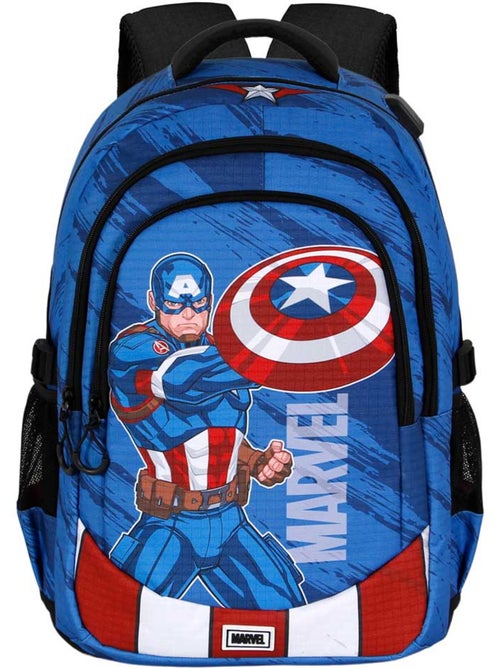 Marvel Captain America Gears Sac à dos Running PLUS, Bleu - Kiabi
