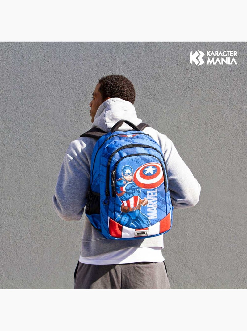 Marvel Captain America Gears Sac à dos Running PLUS, Bleu Bleu - Kiabi