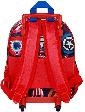 Marvel Captain America Patriot Sac à dos 3D à Roulettes Petit, Multicolore