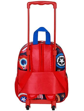 Marvel Captain America Patriot Sac à dos 3D à Roulettes Petit, Multicolore