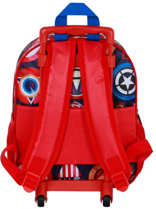 Marvel Captain America Patriot Sac à dos 3D à Roulettes Petit, Multicolore - Kiabi