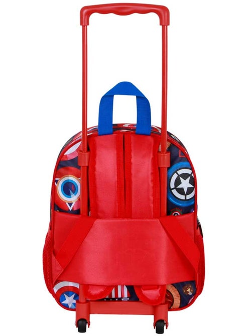 Marvel Captain America Patriot Sac à dos 3D à Roulettes Petit, Multicolore - Kiabi