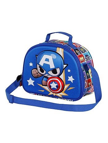 Marvel Captain America Punch Sac Repas 3D, Bleu