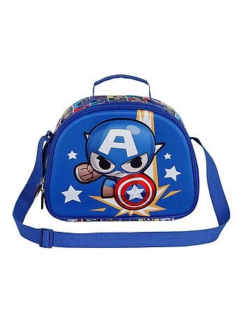 Marvel Captain America Punch Sac Repas 3D, Bleu
