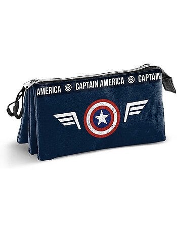 Marvel Captain America Wings Trousse Triple, Bleu