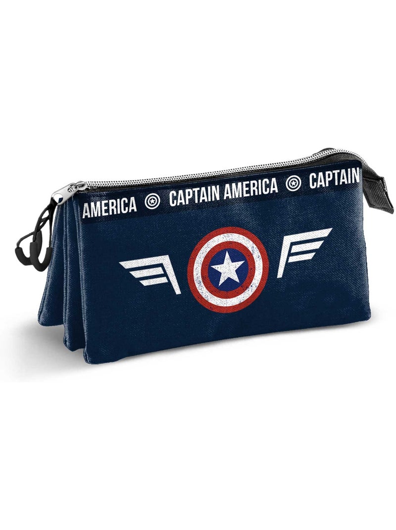 Marvel Captain America Wings Trousse Triple, Bleu Bleu - Kiabi