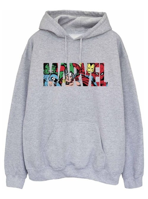 Marvel Comics - Sweat à capuche (Captain America, Hulk, Iron Man, Spider-Man, Thor) - Kiabi