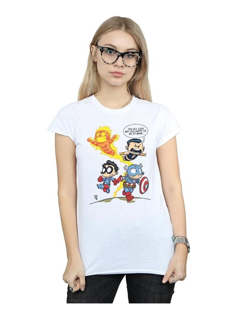 Marvel Comics - T-shirt AVENGERS INVADERS Blanc - Kiabi