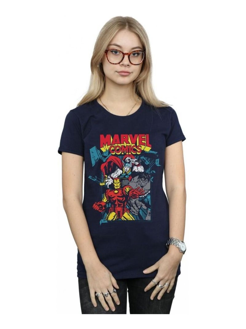 Marvel Comics - T-shirt Bleu marine - Kiabi