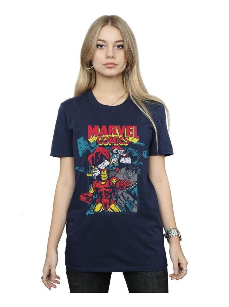 Marvel Comics - T-shirt Bleu marine - Kiabi