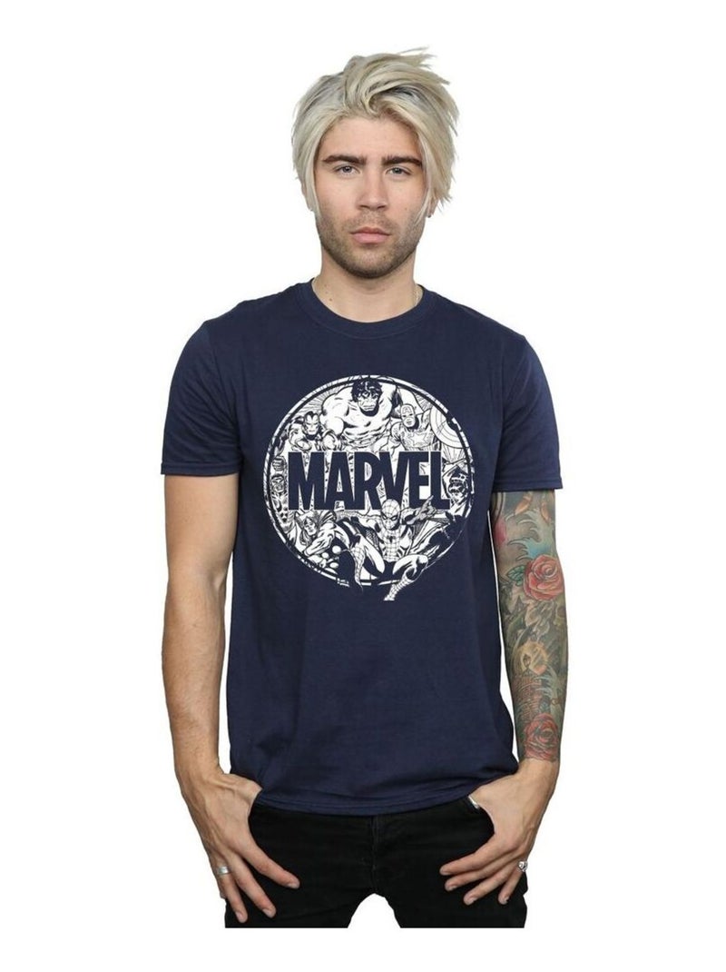 Marvel Comics - T-shirt Bleu marine - Kiabi