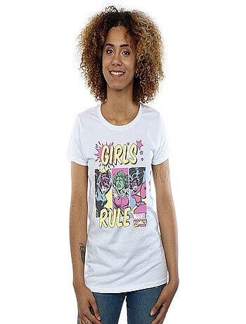 Marvel Comics - T-shirt GIRLS RULE (Black Widow, Miss Hulk, Spider-Woman)
