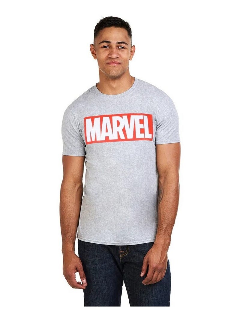 Marvel Comics - T-shirt motif logo CORE Gris chiné - Kiabi