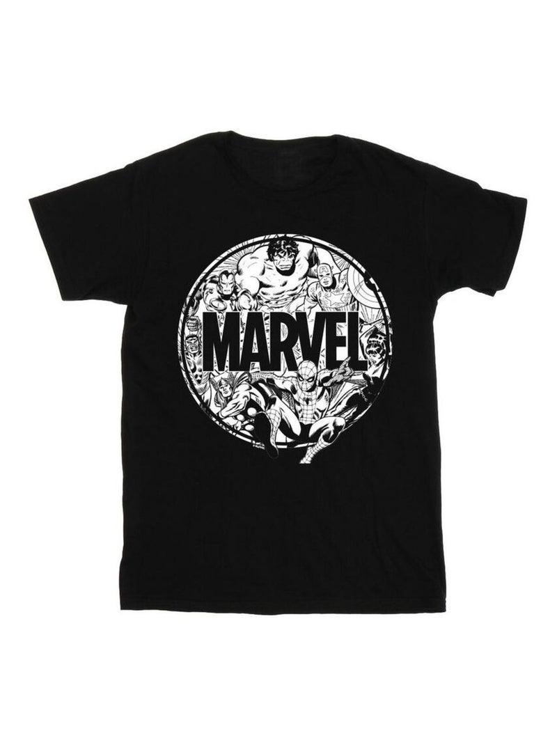 Marvel Comics - T-shirt motif/style logo Noir - Kiabi