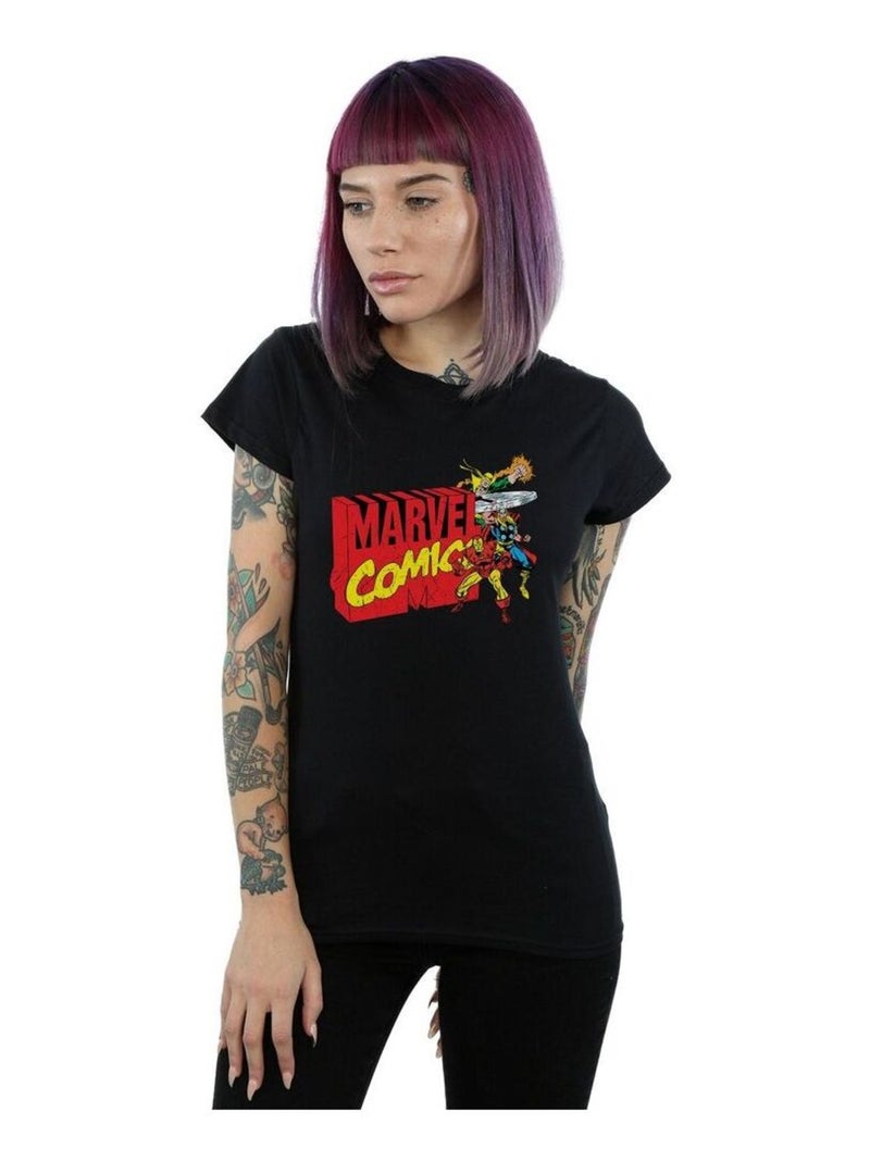 Marvel Comics - T-shirt Noir - Kiabi