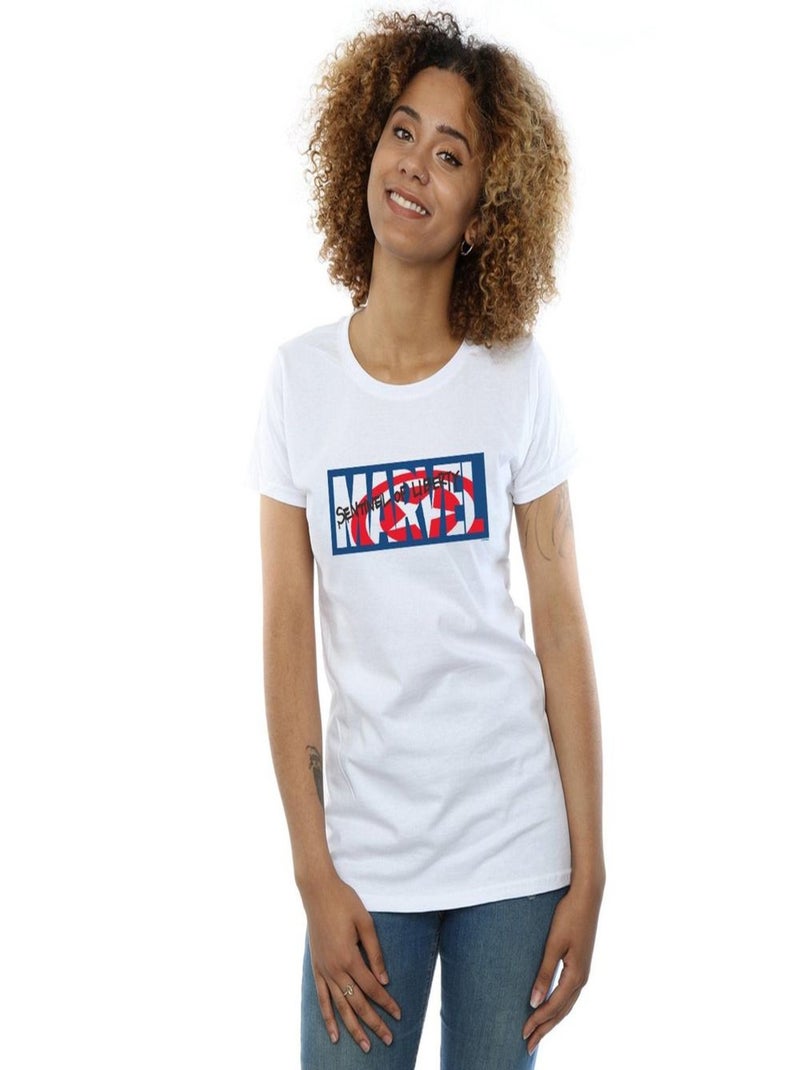 Marvel Comics - T-shirt SENTINEL OF LIBERTY Blanc - Kiabi