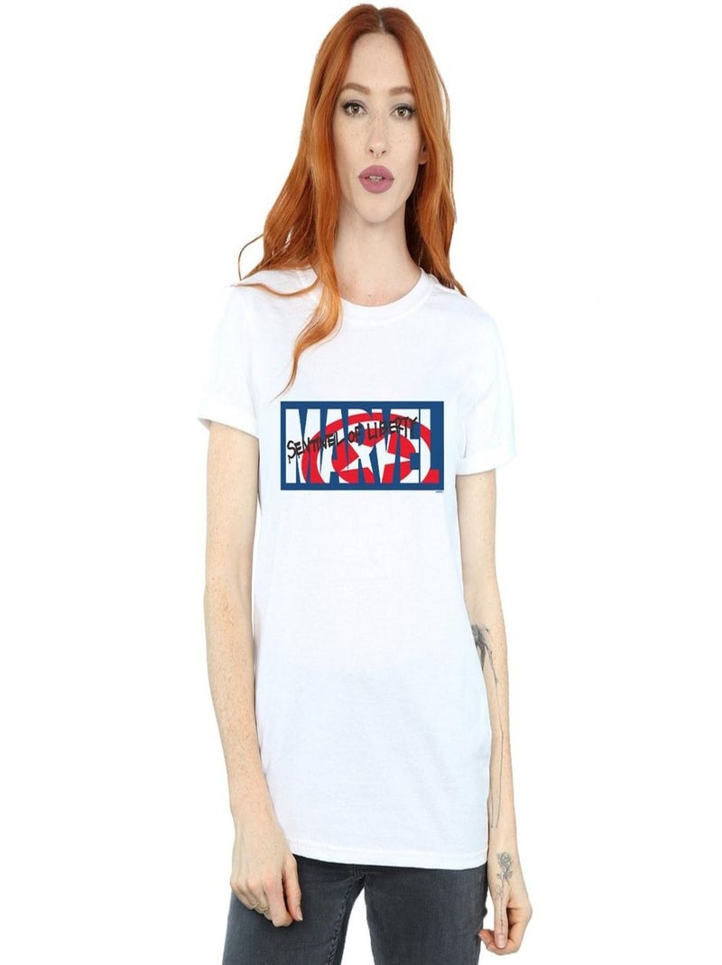 Marvel Comics - T-shirt SENTINEL OF LIBERTY Blanc - Kiabi